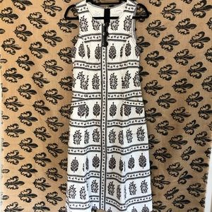 Anthropologie Black and White Midi Dress